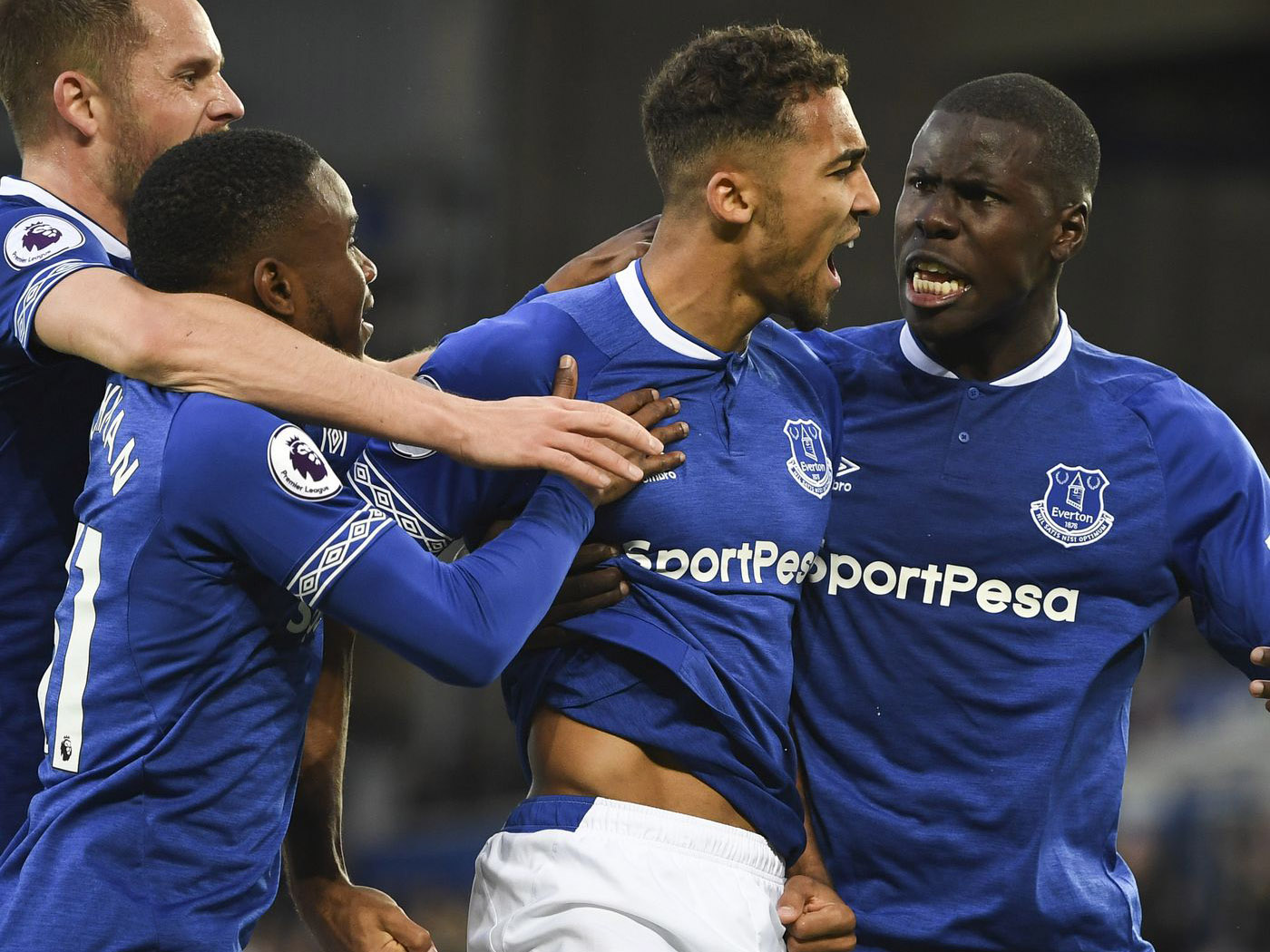 2018-2019 Everton home shorts - Large
