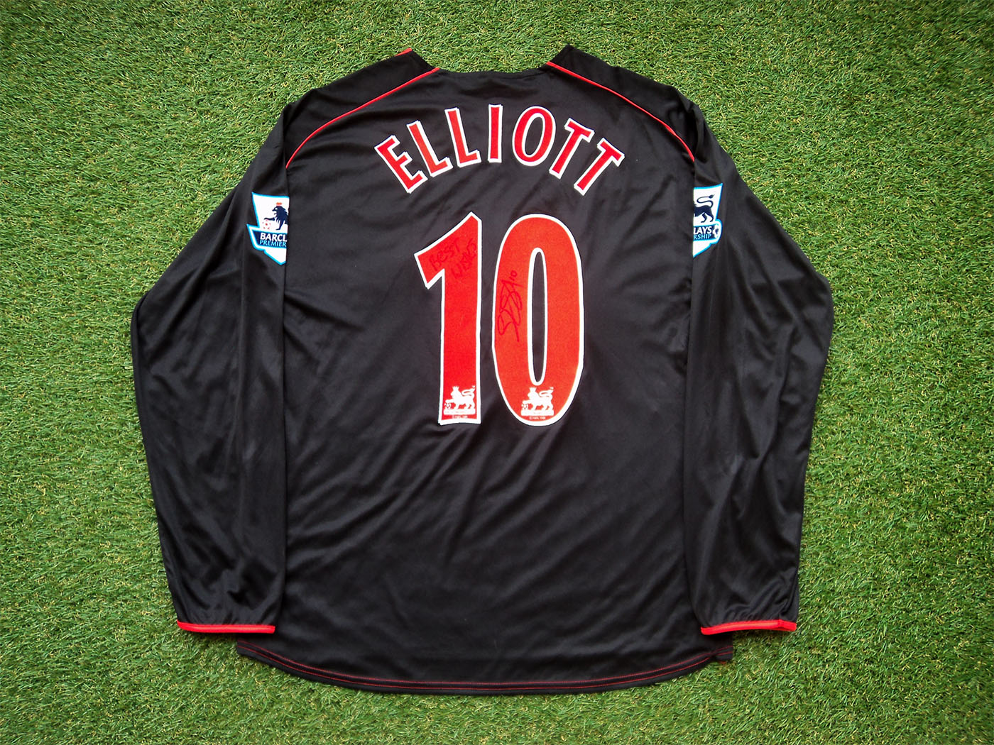 2005-2006 Sunderland LS away shirt Nr10 Elliott - Large