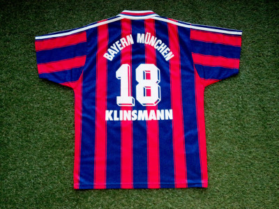 1995-1997 Bayern Munich Home Shirt Nr 18 Klinsmann - Medium