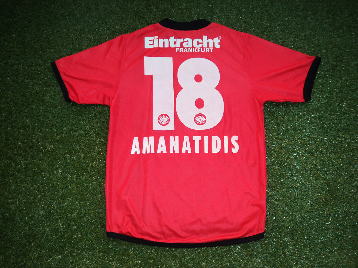 2005-2006 Eintracht Frankfurt home shirt Nr18 Amanatidis - Small