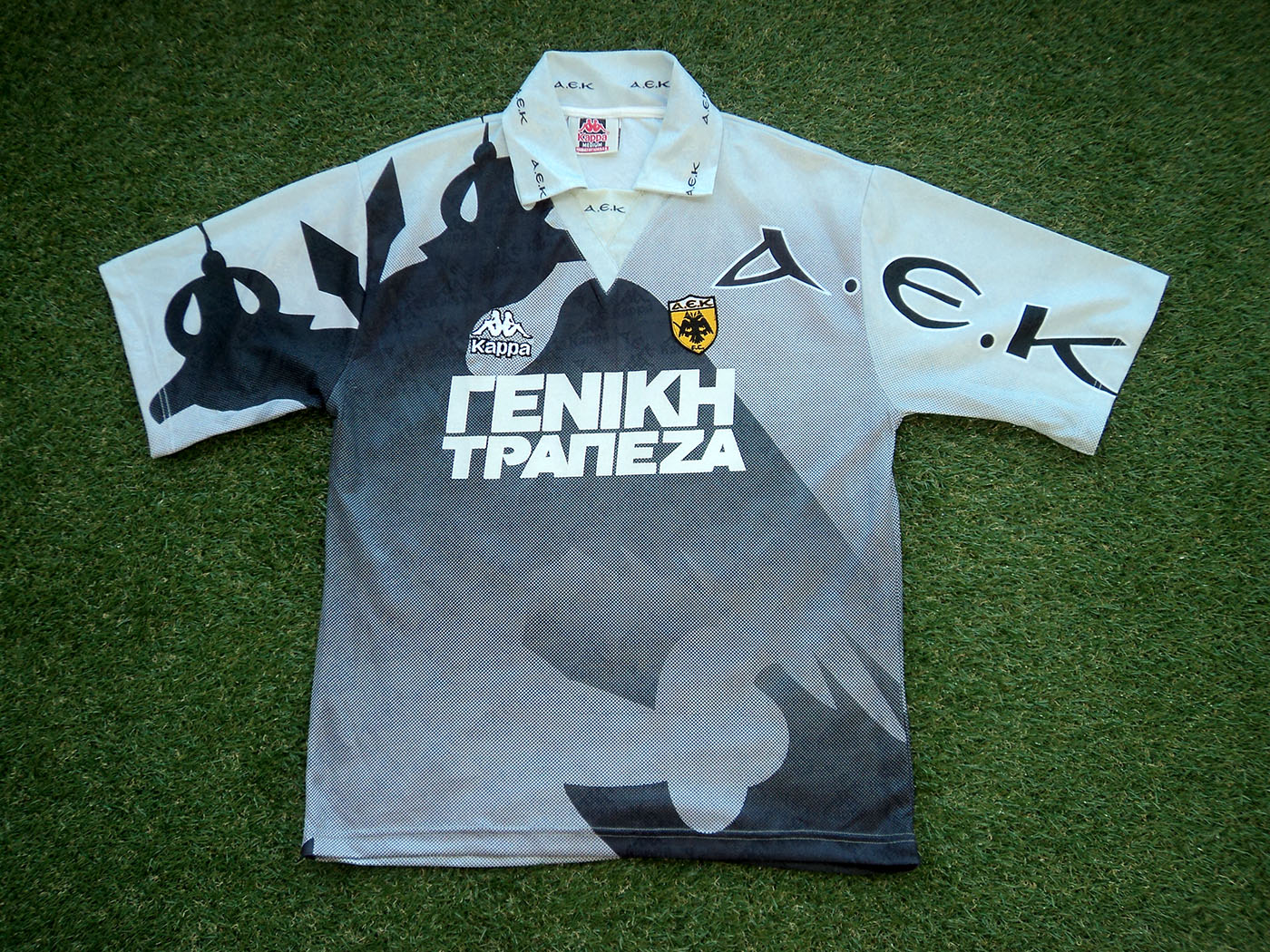 1996-1997 AEK Athens away shirt Nr 19 Platakis - Medium
