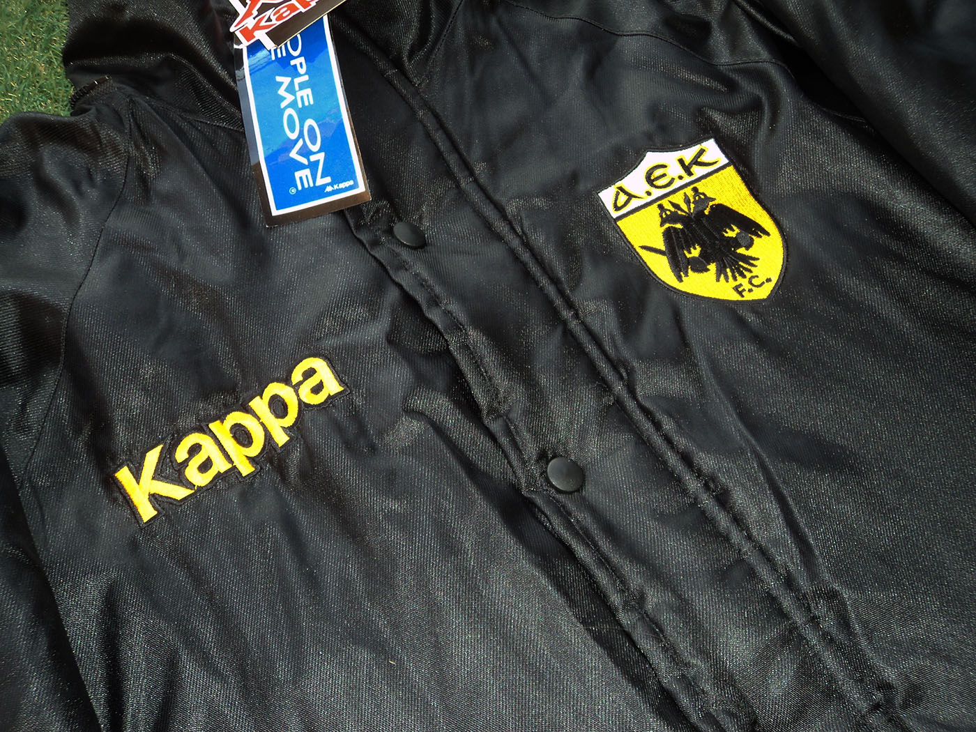 1996-1997 ΑΕΚ μπουφάν πάγκου/προπονητή - Medium (φαρδιά γραμμή)