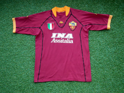 2001-2002 AS Roma home shirt - XLarge (Slim/tight fit)
