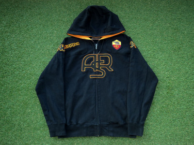 2012-2013 AS Roma track jacket with hood  - Medium