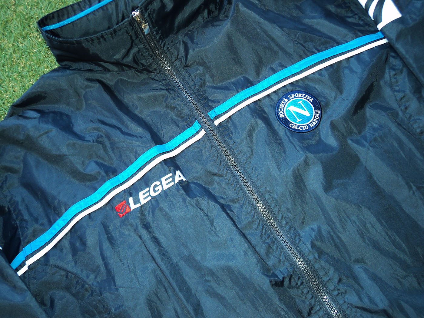 2003-2004 Νάπολι Αδιάβροχο Τζάκετ με κουκούλα - Medium
