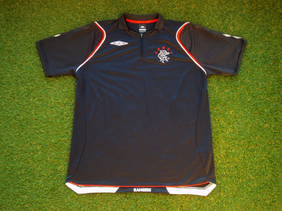 2006-2007 Rangers 1/4 zip training polo - Large