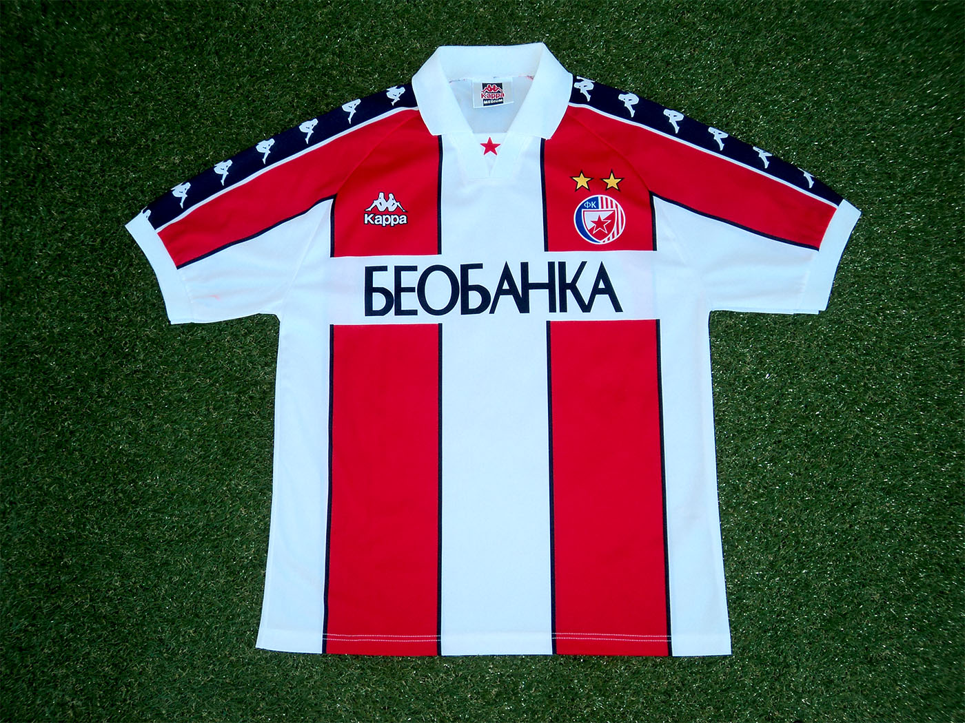 1997-1998 Ερυθρός Αστέρας Βασική εντός έδρας φανέλα - Medium