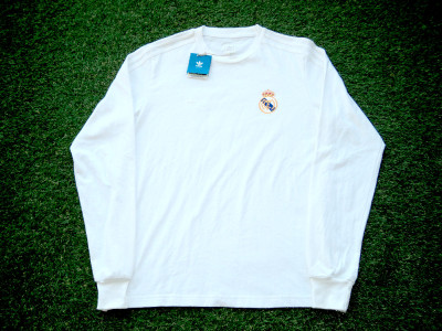 Ρεάλ Μαδρίτης Adidas Originals μακρυμάνικο t-shirt - Medium (Size 50)