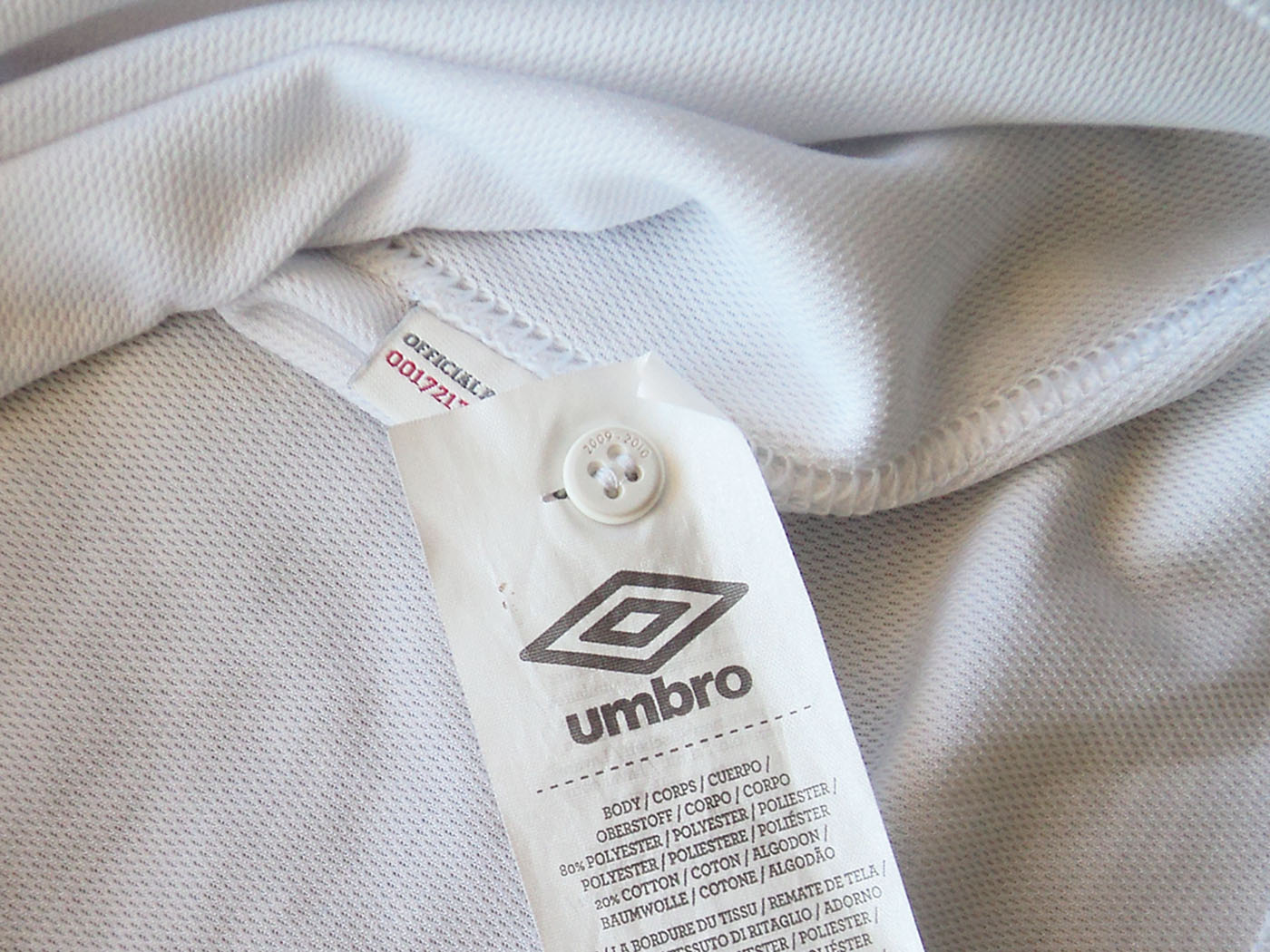 2009-2010 Αγγλία εντός έδρας φανέλα - Medium (40")