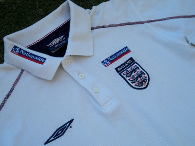 2001-2003 England polo shirt - Large