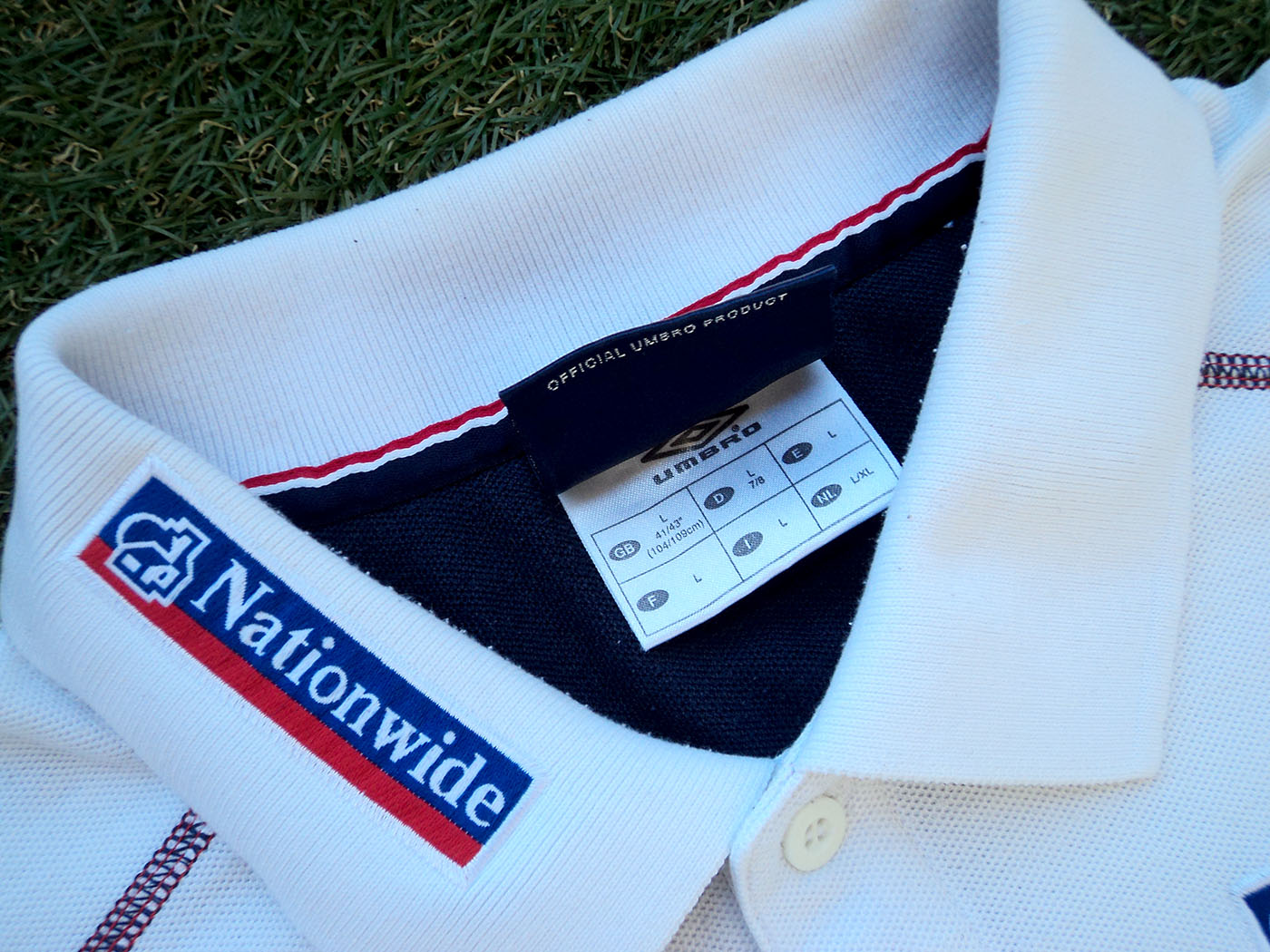 2001-2003 England polo shirt - Large
