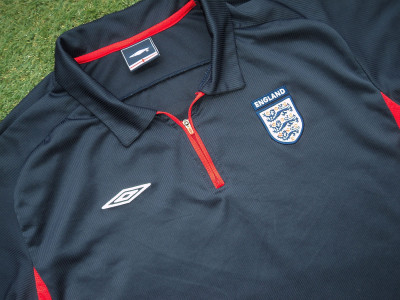2002-04 England 1/4 Zip Training Shirt - Large