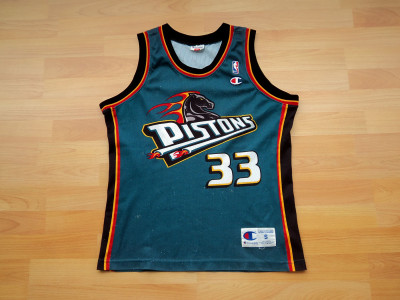 1997-2001 Ντιτρόιτ Πίστονς εκτός έδρας φανέλα Νο33 Γκραντ Χιλ - Small